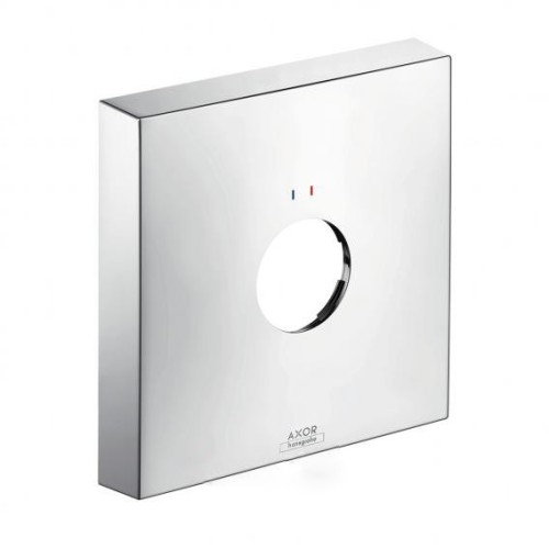 Купить купить розетка удлинителя axor квадратная одно отверстие красный и синий индикаторы, хром арт. 14965000