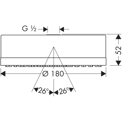 Купить купить верхний душ axor citterio 180 1jet 1/2, хром арт. 28489000