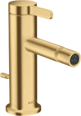 Смеситель для биде, Axor One, однорычажный, со сливным гарнитуром, шлифованное золото арт. 48210250