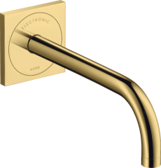 Электронный смеситель Axor Uno для раковины настенный, с изливом 225 мм, полированное золото арт. 38120990