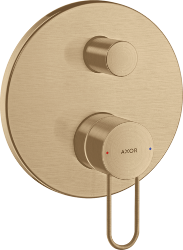 Купить купить смеситель для ванны axor uno однорычажный, скрытого монтажа, с рукояткой-петлей, шлифованная бронза арт. 38426140