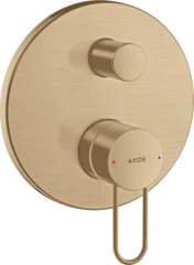 Смеситель для ванны AXOR Uno однорычажный, скрытого монтажа, с рукояткой-петлей, шлифованная бронза арт. 38426140