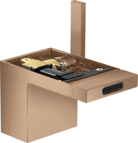 Купить купить смеситель для биде axor myedition со сливным клапаном push-open без панели, матовое красное золото арт. 47212310