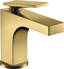 Смеситель для раковины AXOR Citterio 90 с рычаговой рукояткой, для гостевой раковины, со сливным гарнитуром, полированное золото арт. 39022990