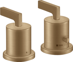 Термостат на край ванны AXOR Citterio на 2 отверстия с рычаговыми рукоятками, матовая бронза арт. 39482140