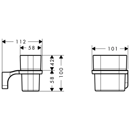 Купить купить стаканчик для зубных щеток axor starck organic, хром арт. 42434000
