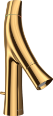 Смеситель для раковины Axor Starck Organic 80, с двумя рукоятками, со сливным гарнитуром, полированное золото арт. 12010990