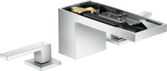 Смеситель для раковины AXOR MyEdition на 3 отверстия 70 со сливным клапаном Push-Open с алмазной огранкой, хром арт. 47052000