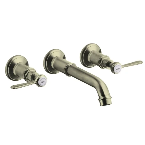 Купить купить смеситель для раковины axor montreux, на 3 отверстия, скрытого монтажа, с изливом 165-225 мм, с рычаговыми рукоятками, сталь арт. 16534800