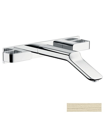 Купить купить смеситель для раковины axor urquiola, на 3 отверстия, скрытого монтажа, с изливом 228 мм, шлифованный никель арт. 11043820