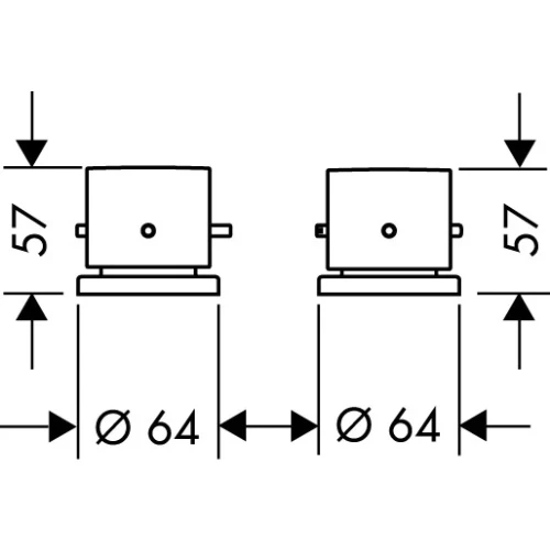 Купить купить термостат на край ванны axor starck, на 2 отверстия, с рукоятками zero, сталь арт. 10480800