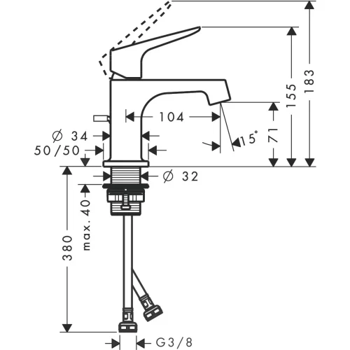 Купить купить смеситель для гостевой раковины axor citterio m 70 однорычажный, шлифованное красное золото арт. 34016310
