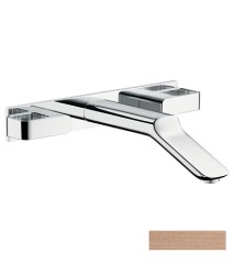 Смеситель для раковины Axor Urquiola, на 3 отверстия, скрытого монтажа, с изливом 228 мм, шлифованное красное золото арт. 11043310