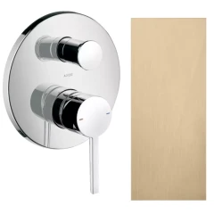 Смеситель для ванны Axor Starck, однорычажный, скрытого монтажа, с плоской рычаговой рукояткой, со встроенной защитной комбинацией EN1717, шлифованная бронза арт. 10427140