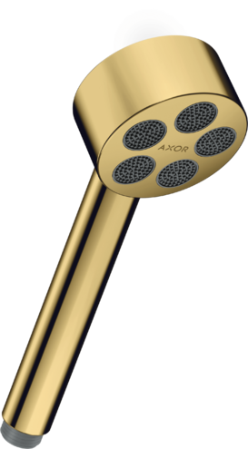 Купить купить ручной душ axor one 75 1jet ecosmart, полированное золото арт. 48651990