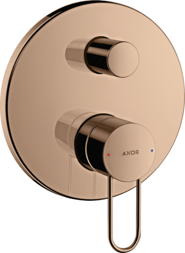 Купить купить смеситель для ванны axor uno однорычажный, скрытого монтажа, с рукояткой-петлей, полированное красное золото арт. 38426300