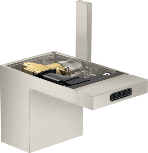 Купить купить смеситель для биде axor myedition со сливным клапаном push-open без панели, сталь арт. 47212800