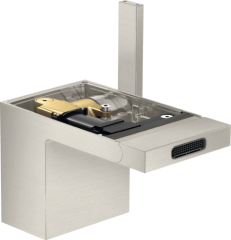 Смеситель для биде AXOR MyEdition со сливным клапаном Push-Open без панели, сталь арт. 47212800