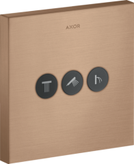 Вентиль AXOR ShowerSelect для 3 потребителей, квадратный, СМ, матовое красное золото арт. 36717310