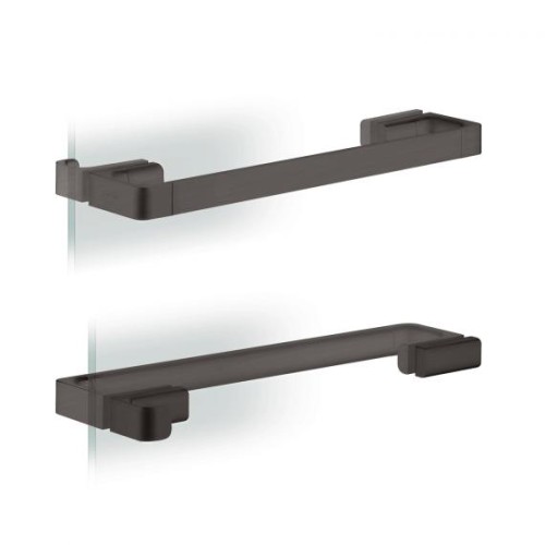 Купить купить ручка для двери душевой axor universal softsquare 444 мм, матовый черный, хром арт. 42837340