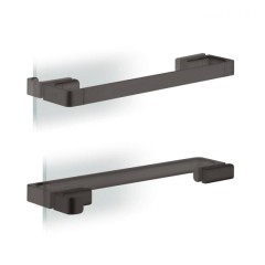 Ручка для двери душевой AXOR Universal Softsquare 444 мм, матовый черный, хром арт. 42837340