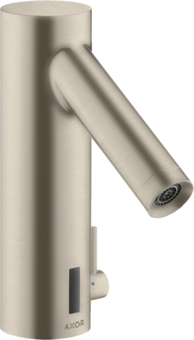 Купить купить смеситель для раковины axor starck, электронный, с регулировкой температуры, питание от сети 230 в, шлифованный никель арт. 10140820