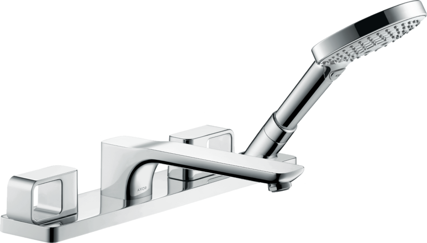 Купить купить смеситель для ванны axor urquiola на 4 отверстия монтаж на плитку, хром арт. 11445000