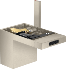 Смеситель для биде AXOR MyEdition со сливным клапаном Push-Open без панели, матовый никель арт. 47212820