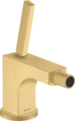 Смеситель для биде AXOR Citterio 90 со сливным гарнитуром, матовое золото арт. 39210250