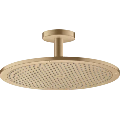 Верхний душ Axor ShowerSolutions, 350, 1 jet, потолочным подсоединением, шлифованная бронза арт. 26035140