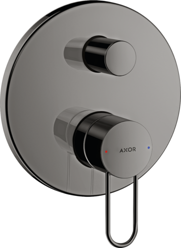 Купить купить смеситель для ванны axor uno однорычажный, скрытого монтажа, с рукояткой-петлей, полированный черный, хром арт. 38426330