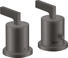 Термостат на край ванны AXOR Citterio на 2 отверстия с рычаговыми рукоятками, матовый черный, хром арт. 39482340